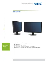 NEC V221W Technical Specification preview