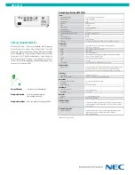 Preview for 2 page of NEC V281W Specification