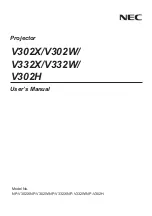NEC V302H User Manual preview