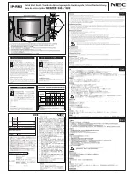 Предварительный просмотр 1 страницы NEC V321-2 Quick Start Manual