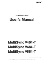 Preview for 1 page of NEC V404-T User Manual