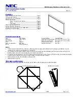 Preview for 1 page of NEC V423 Installation Manual