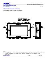 Предварительный просмотр 2 страницы NEC V461-2 Installation Manual