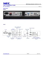 Предварительный просмотр 8 страницы NEC V461-2 Installation Manual