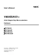 NEC V850ES/KE1+ User Manual preview