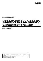 Предварительный просмотр 1 страницы NEC VE280 User Manual