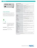 Preview for 2 page of NEC VE281X Specification