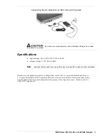 Preview for 3 page of NEC VERSA AC ADAPTER Manual