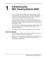 Preview for 8 page of NEC VERSA DOCKING STATION 6000 Manual