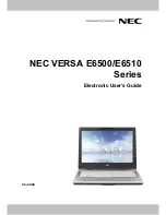 Предварительный просмотр 1 страницы NEC VERSA E6500 Series User Manual