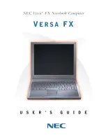 Предварительный просмотр 1 страницы NEC VERSA FX Manual