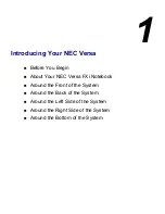 Preview for 11 page of NEC VERSA FXI Manual