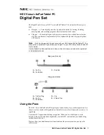 NEC VERSA LITEPAD TABLET PC DIGITAL PEN SET User Manual preview