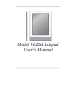 NEC Versa LitePad User Manual preview