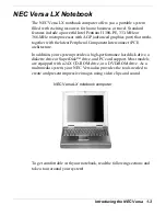 Preview for 14 page of NEC Versa LX Manual