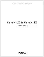 NEC Versa LX Product Manual preview