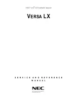 NEC Versa LX Service And Reference Manual preview