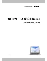 Preview for 1 page of NEC VERSA S5500 Series User Manual