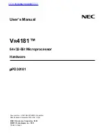 Preview for 1 page of NEC VR4181 mPD30181 User Manual