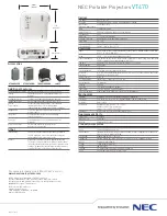 Предварительный просмотр 2 страницы NEC VT470 Specification Sheet