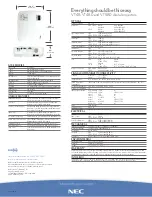 Предварительный просмотр 2 страницы NEC VT48 Series Specifications