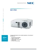 NEC VT49 Series Technical Specifications предпросмотр