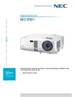 NEC VT491 Technical Specifications предпросмотр