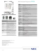 Предварительный просмотр 2 страницы NEC VT570 Series Specification