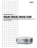 Предварительный просмотр 1 страницы NEC VT570 Series User Manual