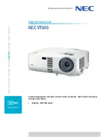 Preview for 1 page of NEC VT590 Series Technical Specifications