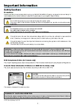 Предварительный просмотр 2 страницы NEC VT610 User Manual