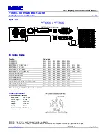 Preview for 6 page of NEC VT695 Installation Manual