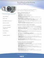 Preview for 1 page of NEC VT695 Specifications