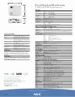 Preview for 2 page of NEC VT695 Specifications