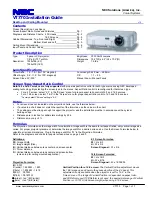 Preview for 1 page of NEC VT770 Series Installation Manual