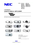 Preview for 1 page of NEC VT770 Series Service Manual Supplement