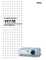 NEC VT770 Series User Manual предпросмотр