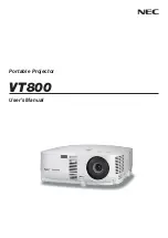 NEC VT800 Series User Manual предпросмотр