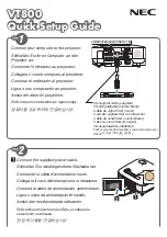 NEC VT800 - XGA LCD Projector Quick Setup Manual preview