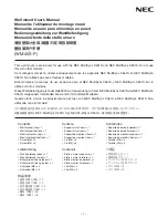 NEC WM-46S-P User Manual предпросмотр