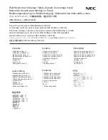 NEC WM-46UN-2X2 User Manual preview