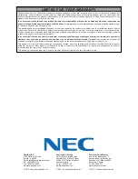 Preview for 12 page of NEC WMK-3255S Manual