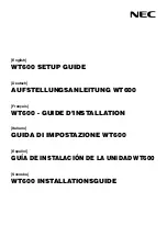 Preview for 1 page of NEC WT600 Series Setup Manual