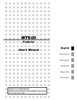 Предварительный просмотр 5 страницы NEC WT600 - XGA DLP Projector User Manual