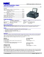 Preview for 1 page of NEC WT610E Installation Manual