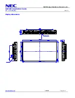 Preview for 3 page of NEC X461UN - MultiSync - 46" LCD Flat Panel Display Installation Manual