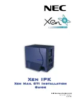 NEC XEN IPK DIGITAL TELEPHONE Installation Manual предпросмотр