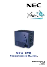 NEC XEN IPK DIGITAL TELEPHONE Programming Manual предпросмотр