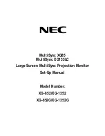 Preview for 1 page of NEC XG85-XG135LC - 1 Manual