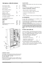 Preview for 8 page of Necta Vending Solutions SpA Sfera Installation, Use And Maintenance Manual